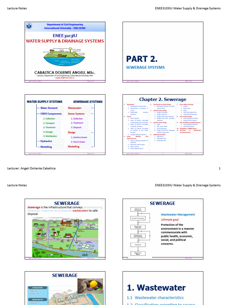Water Supply and Drainage Systems Notes | PDF | Sanitary Sewer ...
