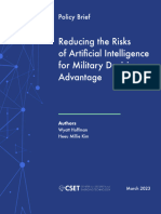 CSET Reducing The Risks of Artificial Intelligence For Military Decision Advantage