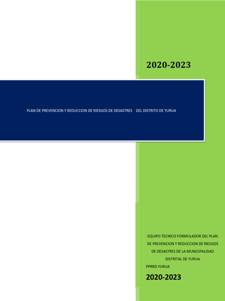 plan de prevencion y reduccion de riesgo de desastres | PDF | Inundar ...