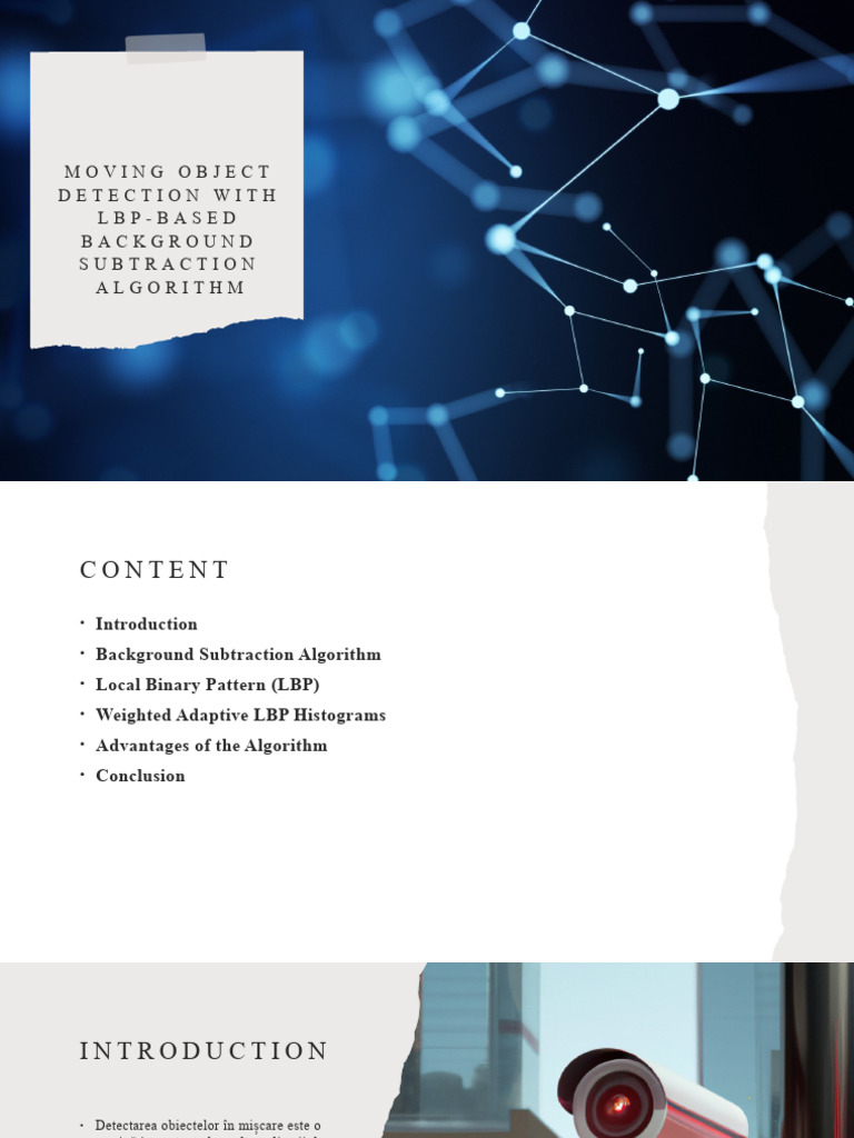 Detectia Obiectelor in Miscare | PDF