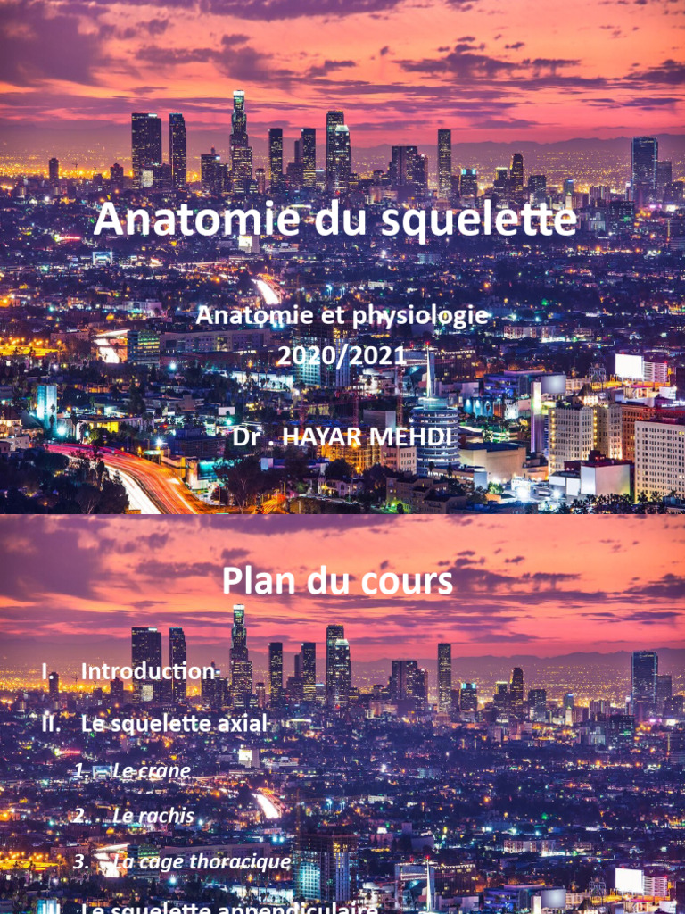 Anatomie du squelette axial et appendiculaire | PDF | Colonne ...