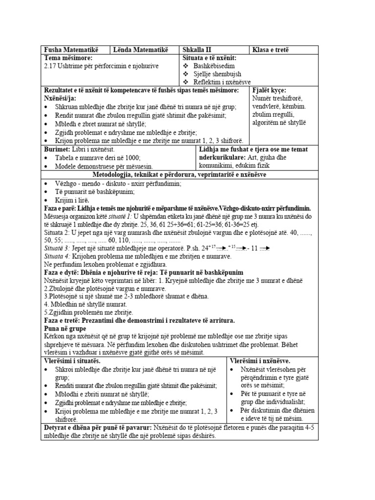 2 17 Ushtrime Për Përforcimin E Njohurive Pdf