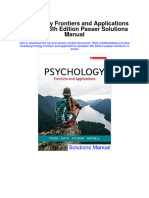 Instant Download Psychology Frontiers and Applications Canadian 6th Edition Passer Solutions Manual PDF Full Chapter