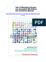 Instant Download Essentials of Managing Human Resources Canadian 6th Edition Stewart Solutions Manual PDF Full Chapter