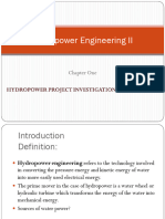 Hydropower Engineering II: Chapter One