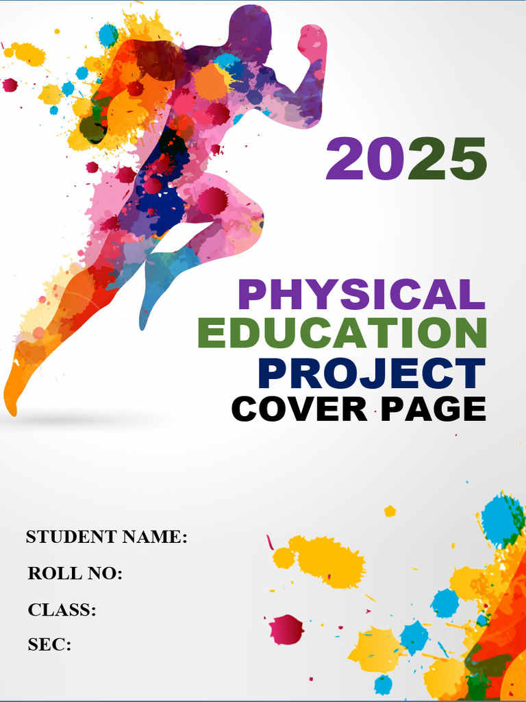 Physical education project cover page 1 pdf