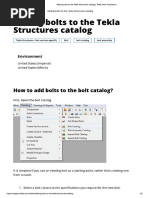 Bolt Catalog Properties - Tekla User Assistance | PDF