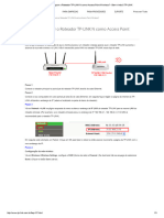 Como Configurar o Roteador TP-LINK N Como Access Point Wireless - Bem-Vindo À TP-LINK