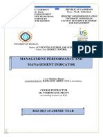 Management Performance and Manger Indicators