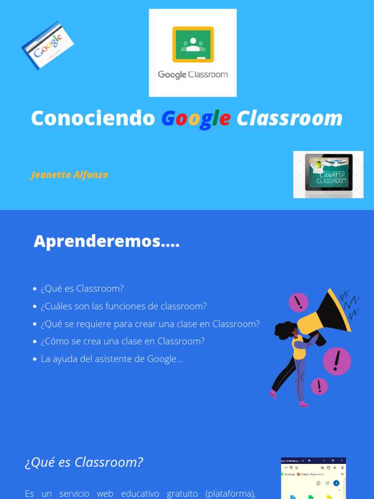 Acceder al aula virtual Google Classroom | PDF