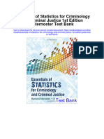 Instant Download Essentials of Statistics For Criminology and Criminal Justice 1st Edition Paternoster Test Bank PDF Full Chapter
