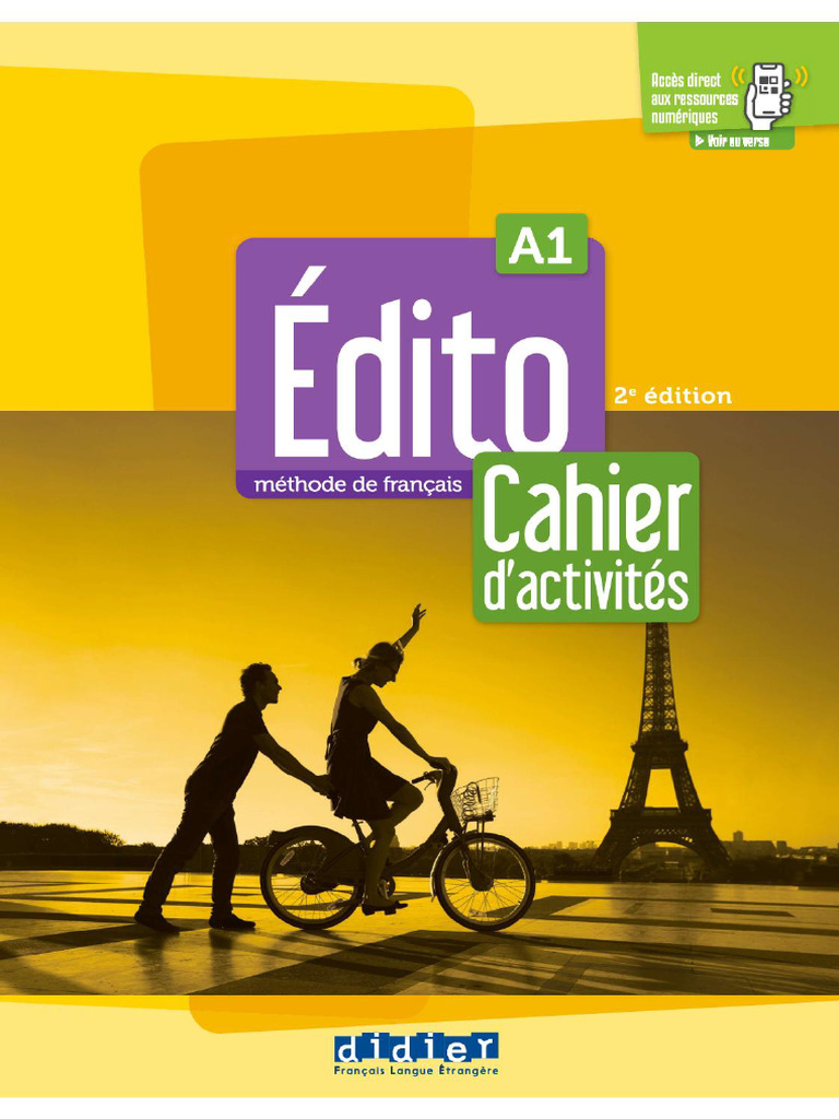 Edito A1 2022 - Cahier D'activités - Extrait | PDF
