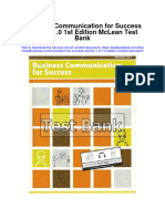 Instant Download Business Communication For Success Vesrion 1 0 1st Edition Mclean Test Bank PDF Full Chapter