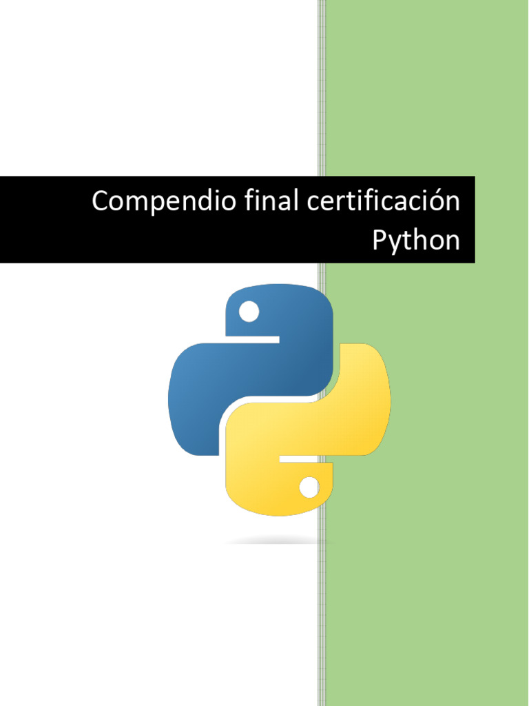 Compendio Final Python-Certificacion | PDF | Control Flow | Parameter ...