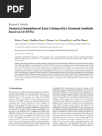 Numerical Simulation of Rock Cutting With A Diamon