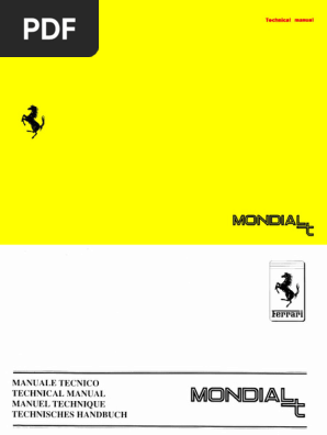 Techical Manual Ferrari Mondial T | PDF