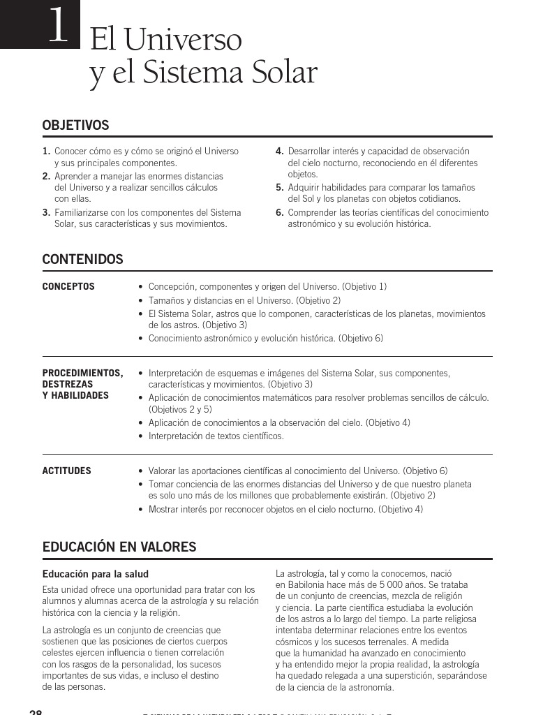 El Universo y El Sistema Solar | PDF | Universo | Sistema solar