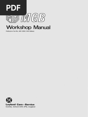 MGB Workshop Manual | PDF | Manual Transmission | Axle