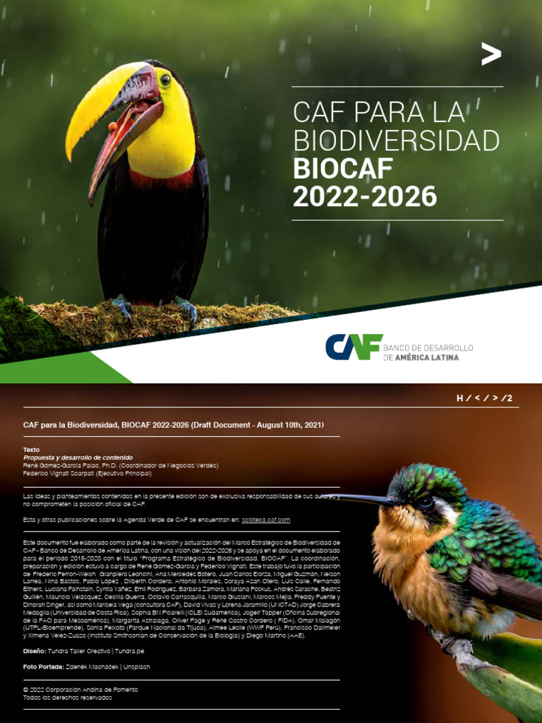 CAFBIOCAF 20222026 PDF Biodiversidad Destrucción del habitát