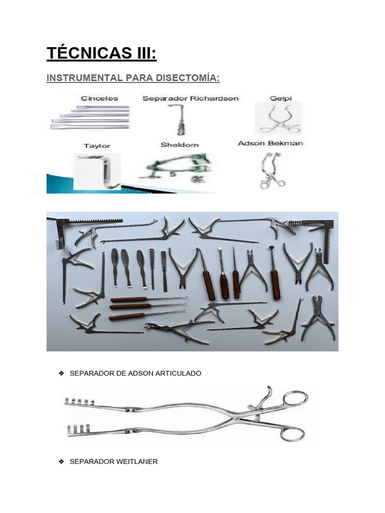 X - Instrumental para Columna | PDF