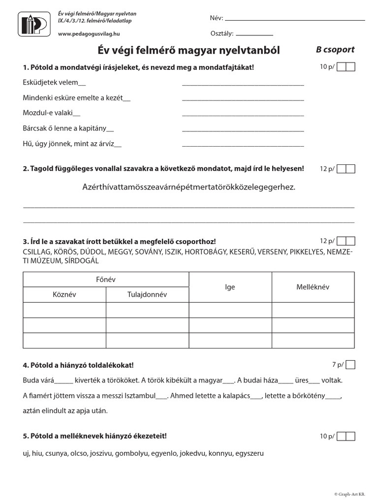 Pip 1804 Mnyelv 3o FL Felm 12 | PDF