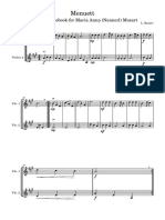 Violino 2 Mozart Minuetto Staibano Partitura - e - Parti