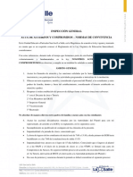 Acta de Acuerdo Compromisos Normas de Convivencia