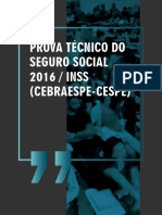 Prova Técnico Do Seguro Social 2016 / INSS (Cebraespe-Cespe)