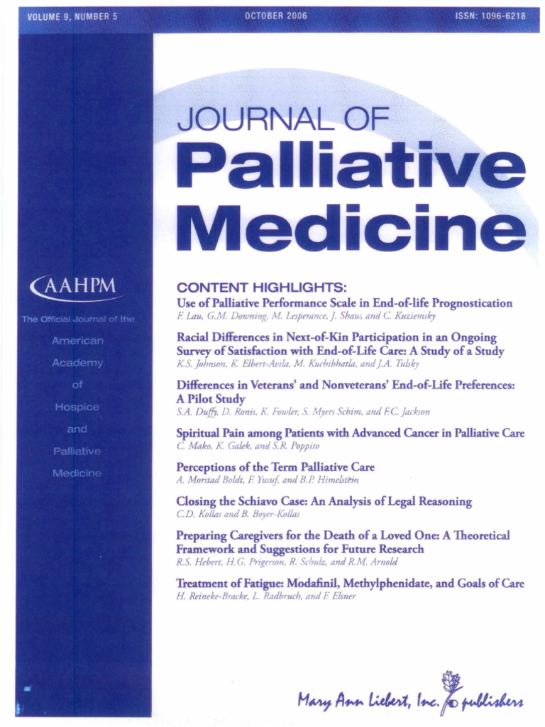 Spiritual Pain Among Patients With Advan | PDF | Palliative Care | Pain