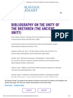 Bibliography On The Unity of The Brethren - Moravian Theological Seminary