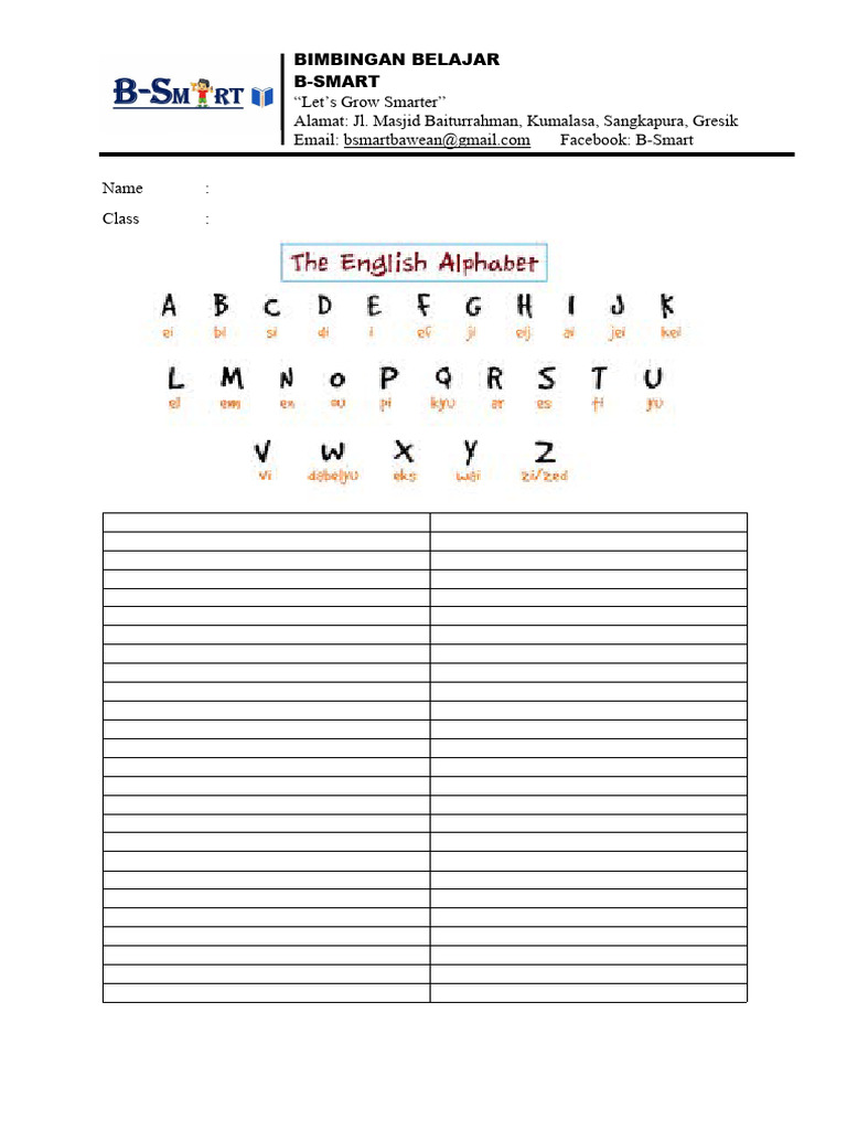 Materi Alphabet | PDF
