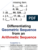 Difference Arithmetic and Geometric
