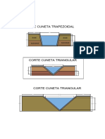 Corte Cuneta Trapezoidal: Base Base