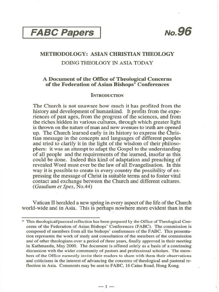 FABC Papers 96 | PDF