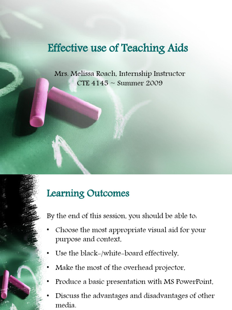 Effective use of Teaching Aids PDF Learning Videotape