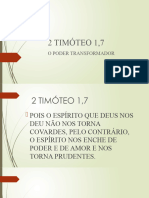 2 Timóteo 1.7 - o Poder Transformador