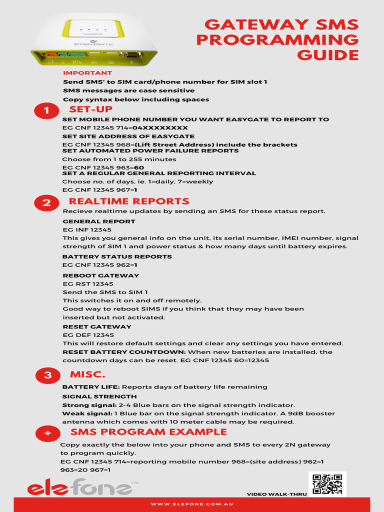 E Lef One Easy Gate Programming Info Graphic | PDF