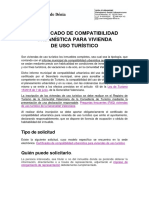 Certificado de Compatibilidad Urbanística para Vivienda de Uso Turístico