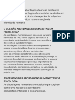 Resumo de psicologia Humanista 