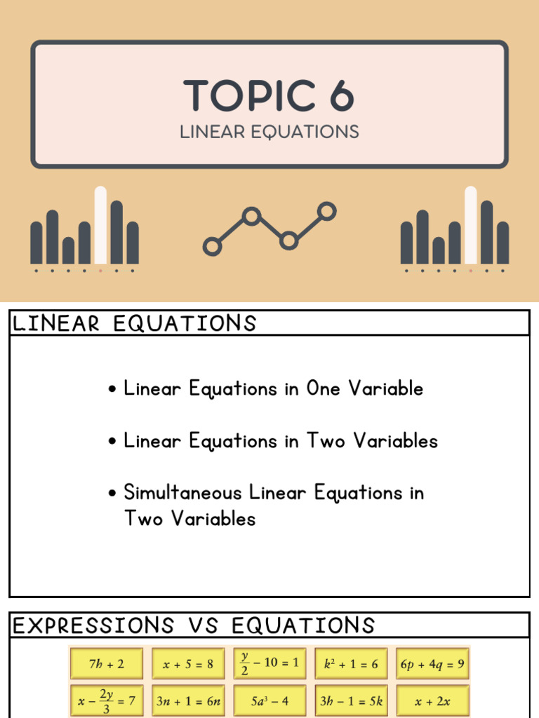 Topic 6 Linear Equations | PDF | Equations | System Of Linear Equations