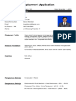 Employment Application: Andrian Pratama