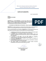 Modelo de Carta de Garantia-Huancayo