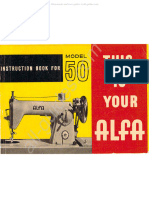Alfa 50 Sewing Machine Instruction Manual