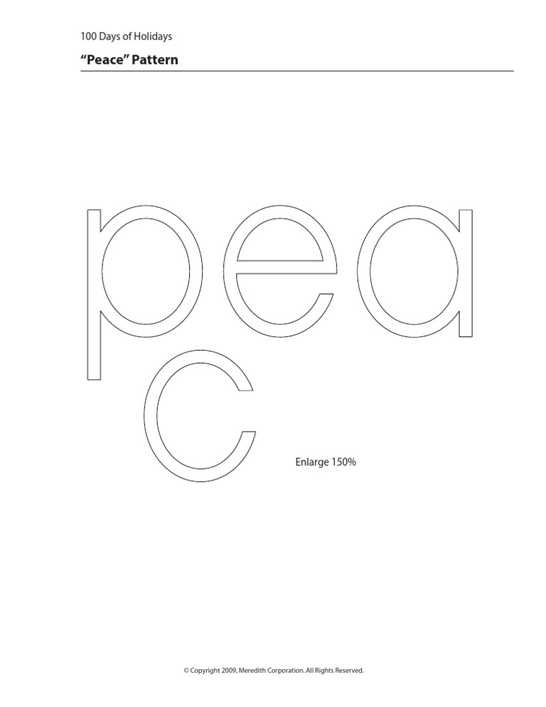 Peace Pattern | PDF