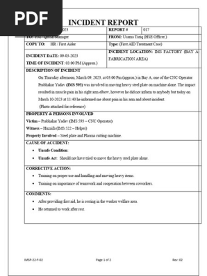 Incident report 
