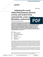Investigating The Causal Relationship Between Physical Activity and Incident Knee Osteoarthritis: A Two Sample Mendelian Randomization Study