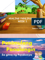 Araling Panlipunan Week 1: Name of Teacher