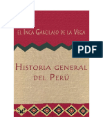 Historia General Del Peru El Inca Garcilaso de La Vega