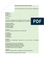 Resolução de Questionário Como Forma de Revisar o Tema