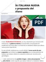 CIUDADANÍA ITALIANA NUEVA LEY 2023 - La Propuesta Del Gobierno Italiano - 2023